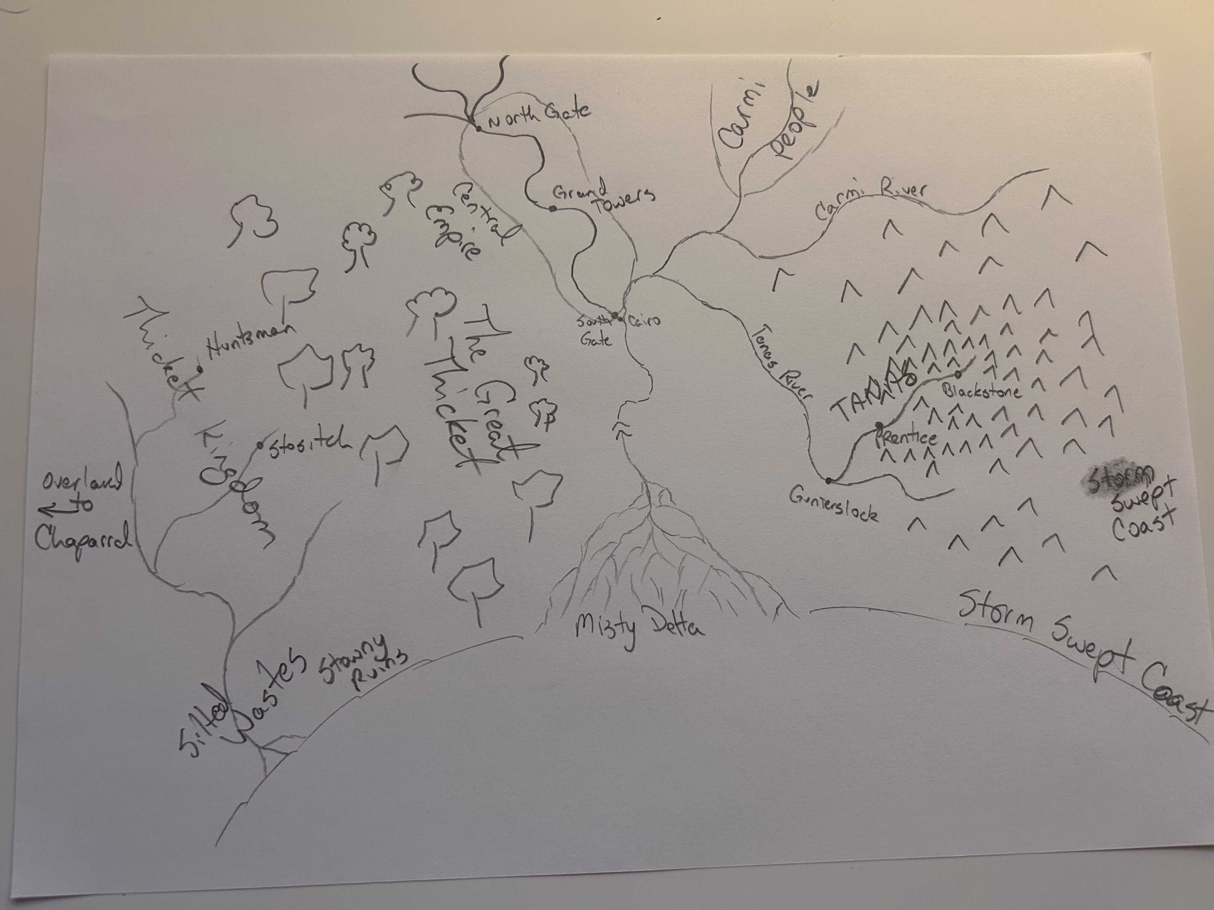 Lower Misty River Sketch Lower Misty River Sketch